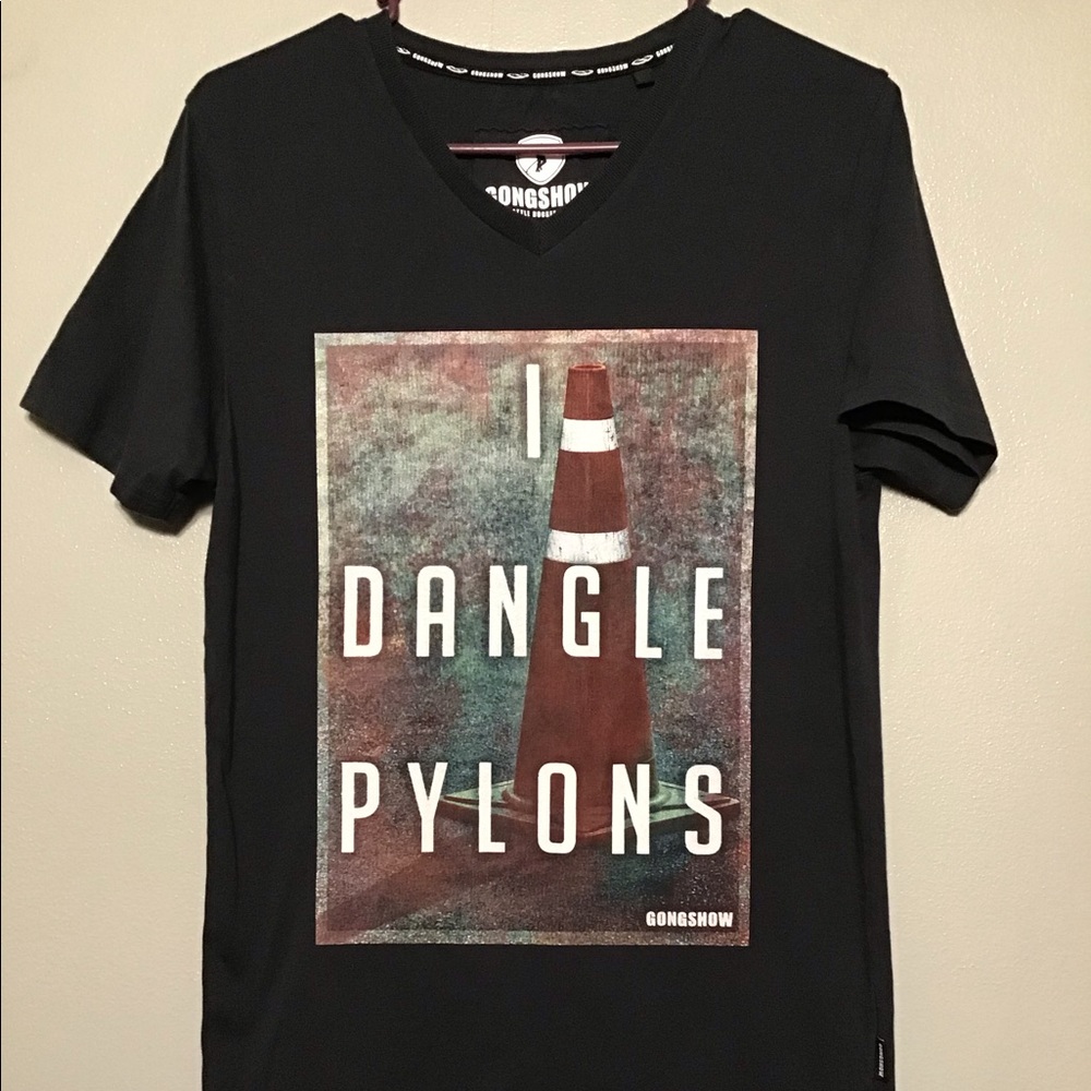 Gongshow Hockey T-shirt “I DANGLE PYLONS”